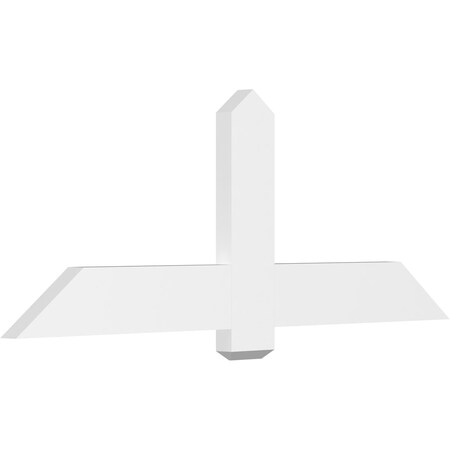 Ekena Millwork Eugene Architectural Grade PVC Gable Bracket, 60"W x 22 1/2"H x 2"D x 6"F, 9/12 Pitch GBP060X23X0206EUG00